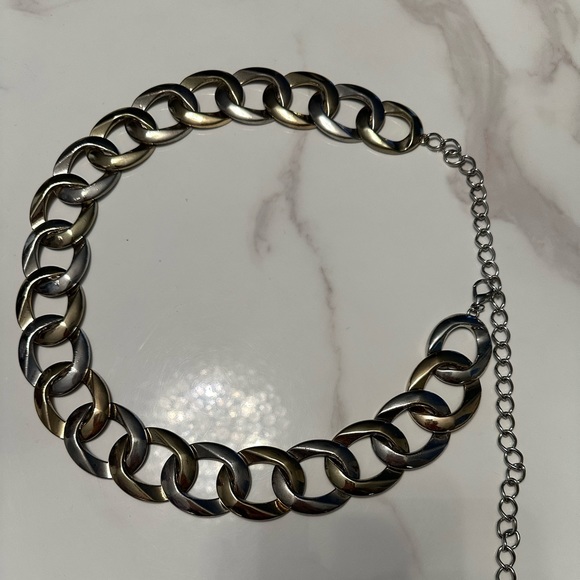 Silver & gold chain link belt - Picture 1 of 3